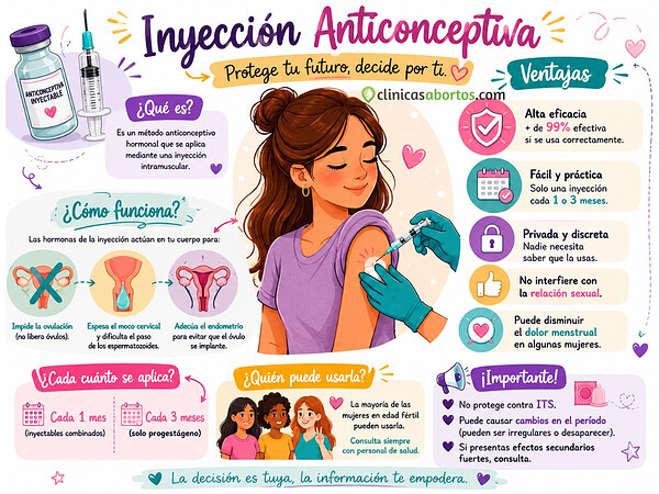 ¿Cómo funciona y cuáles son las ventajas de la inyección anticonceptiva?