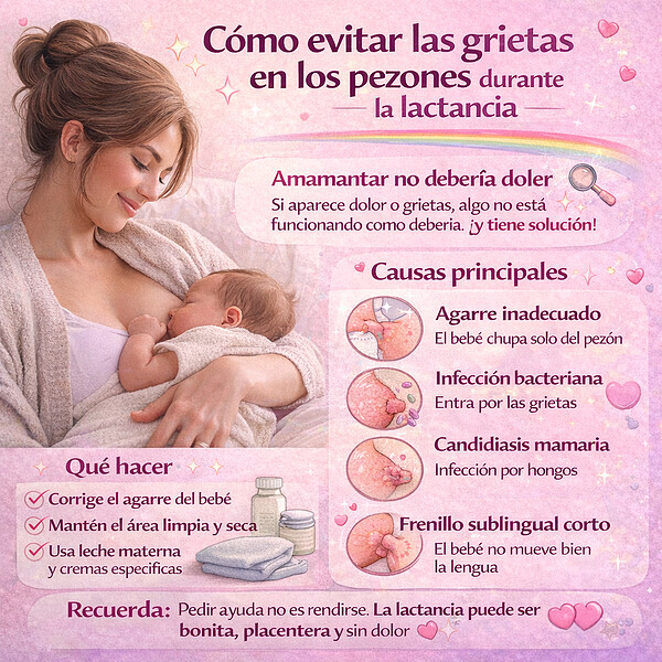 Cómo evitar en la lactancia las grietas en los pezones