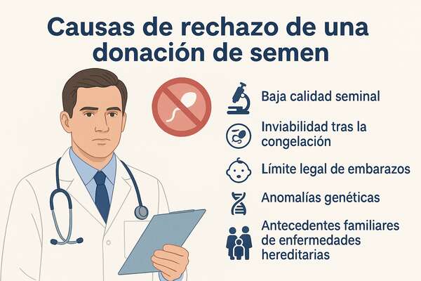 Causas de rechazo de una donación de semen