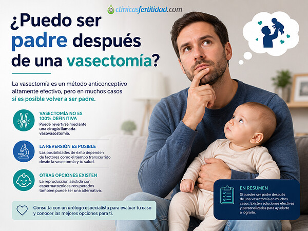 ¿Puedo ser padre después de una vasectomía?