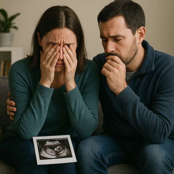 Pareja triste por un aborto de repeticion