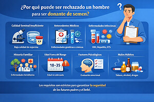 ¿Por qué puede ser rechazado un hombre para ser donante de semen?